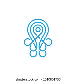 Octopus Logo Stock Vector