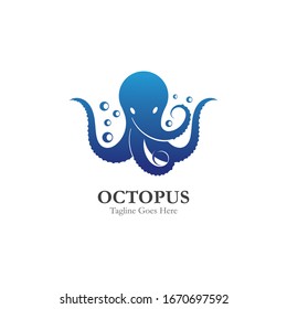 Octopus logo or symbol icon illustration design template