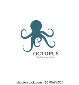 Octopus logo or symbol icon illustration design template