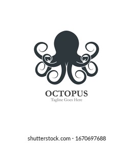 Octopus logo or symbol icon illustration design template