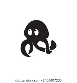 Octopus logo or symbol icon illustration design template