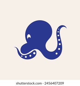 Octopus logo or symbol icon illustration design template