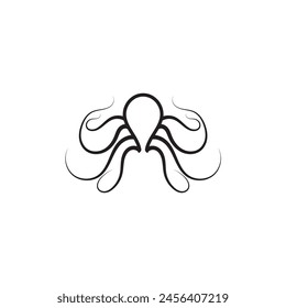 Octopus logo or symbol icon illustration design template