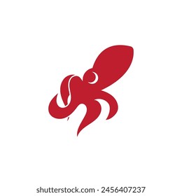 Octopus logo or symbol icon illustration design template