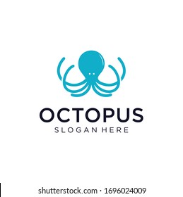 Octopus Logo Template Design Stock Vector . Squid Logo Design Template  . kraken Logo Design Design Illustration