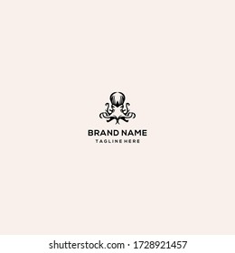 Octopus Logo template design in Vector illustration 