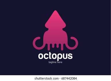 Octopus Logo Template Design Vector, Emblem, Design Concept, Creative Symbol, Icon