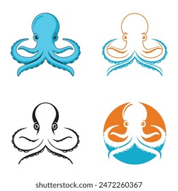 Octopus logo template vector icon design