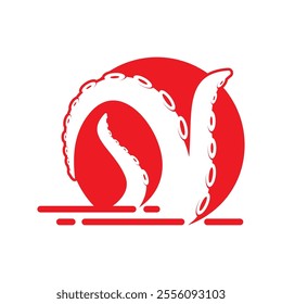 Octopus logo template vector icon design	