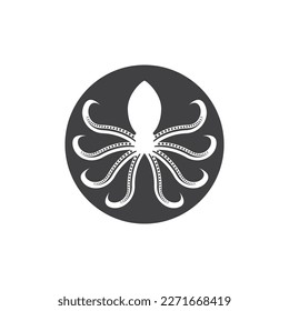 Octopus logo vector design and illustration template