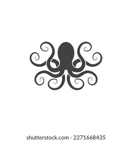 Octopus logo vector design and illustration template