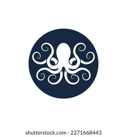 Octopus logo vector design and illustration template