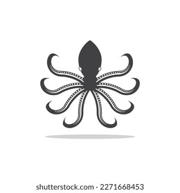 Octopus logo vector design and illustration template