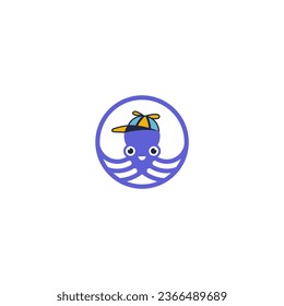 octopus logo vector design image