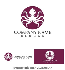 Octopus logo vector design symbol