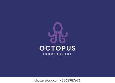 octopus logo vector icon illustration