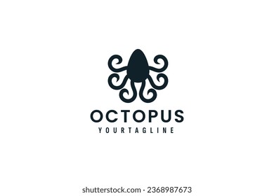 octopus logo vector icon illustration