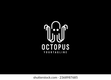 octopus logo vector icon illustration