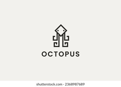 octopus logo vector icon illustration