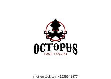 octopus logo vector icon illustration