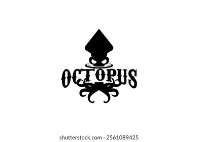 octopus logo vector icon illustration