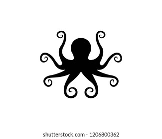 Octopus. Logo. Vector illustration
