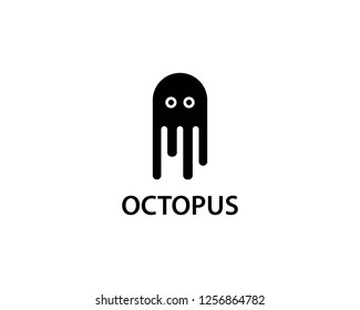 Octopus. Logo. Vector illustration