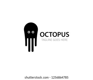 Octopus. Logo. Vector illustration
