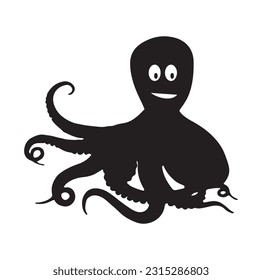 Octopus logo. Octopus Vector Isolated octopus on white background