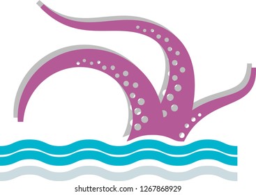 Octopus logo vector on a white background