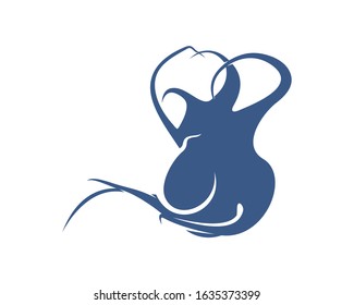 Octopus logo vector template. Isolated octopus design on white background. Illustration