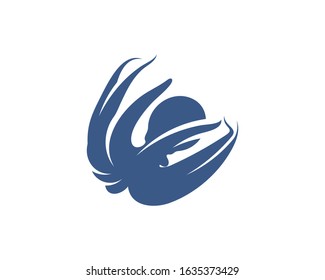 Octopus logo vector template. Isolated octopus design on white background. Illustration