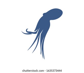 Octopus logo vector template. Isolated octopus design on white background. Illustration