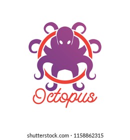 octopus logo for your business, vector illustration