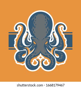 Octopus logotype on light background