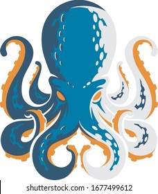 Octopus logotype on light background
