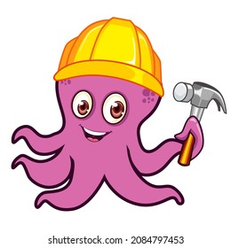 octopus mascot cartoon in vector