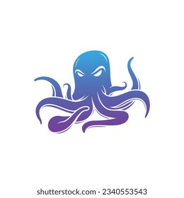 Octopus mascot logo design element for your business