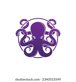 Octopus mascot logo design element for your business