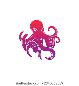 Octopus mascot logo design element for your business