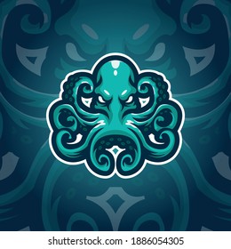 Octopus mascot logo design vector with concept style for badge, emblem and tshirt printing.