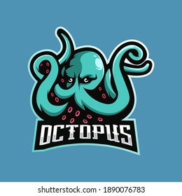 Octopus mascot logo design vector