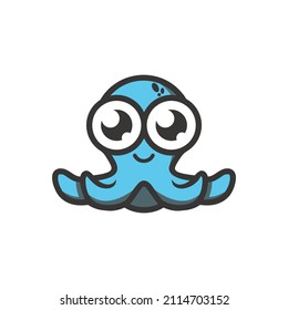 Octopus mascot logo design vector with modern illustration concept style for badge emblem and t shirt