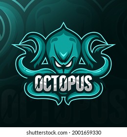 Octopus mascot logo esport design
