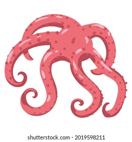 Octopus, natural healthy organic nutrition product, seafood. Vector doodle cartoon flat trendy illustration hand drawn isolated