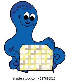 Octopus with noticeboard