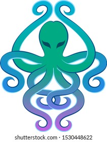 Octopus on a white background