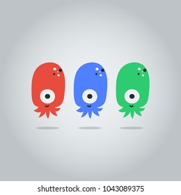 
octopus one eye