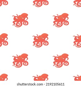 Octopus pattern seamless background texture repeat wallpaper geometric vector