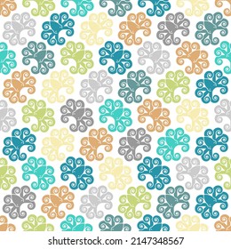 Octopus pattern seamless. poulpe background. devilfish ornament. Vector texture